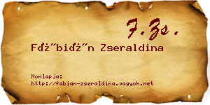 Fábián Zseraldina névjegykártya