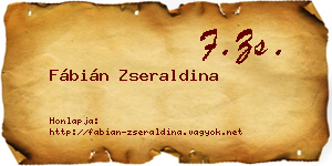 Fábián Zseraldina névjegykártya