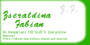 zseraldina fabian business card